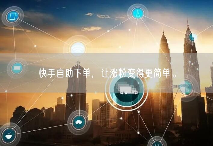 快手自助下单，让涨粉变得更简单。