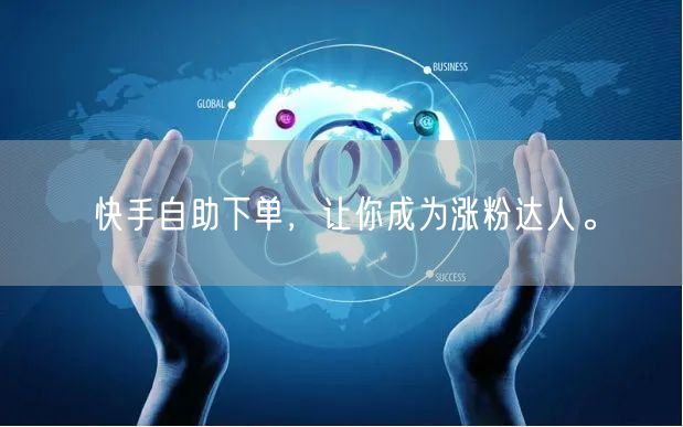 快手自助下单，让你成为涨粉达人。