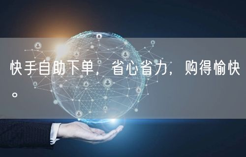 快手自助下单，省心省力，购得愉快。