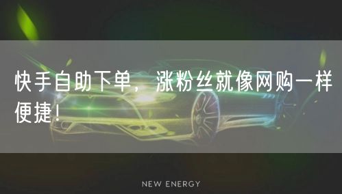 快手自助下单，涨粉丝就像网购一样便捷！