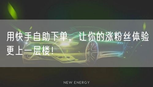 用快手自助下单，让你的涨粉丝体验更上一层楼！