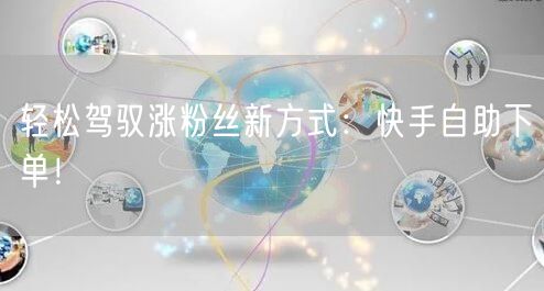 轻松驾驭涨粉丝新方式：快手自助下单！