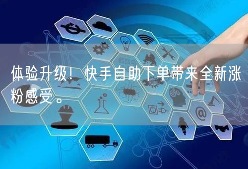 体验升级！快手自助下单带来全新涨粉感受。