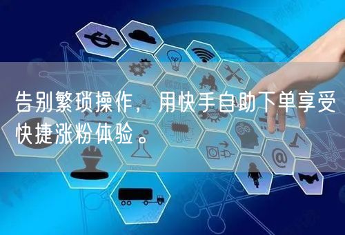 告别繁琐操作，用快手自助下单享受快捷涨粉体验。