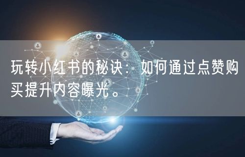 玩转小红书的秘诀：如何通过点赞购买提升内容曝光。