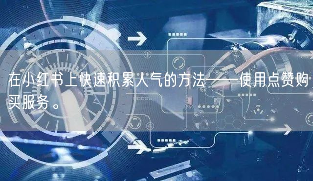 在小红书上快速积累人气的方法——使用点赞购买服务。