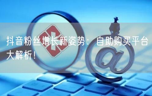 抖音粉丝增长新姿势：自助购买平台大解析！