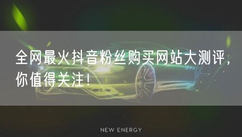全网最火抖音粉丝购买网站大测评，你值得关注！