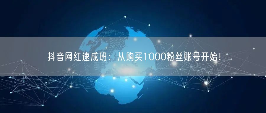 抖音网红速成班：从购买1000粉丝账号开始！