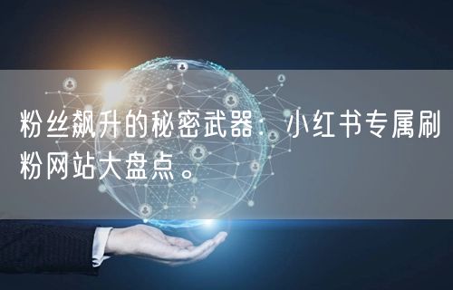 粉丝飙升的秘密武器：小红书专属刷粉网站大盘点。